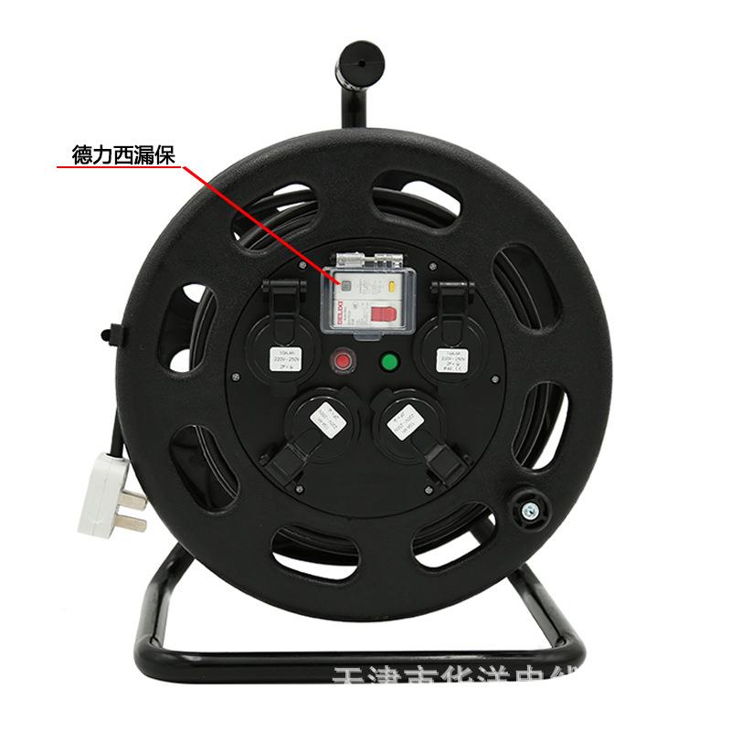 川洋IP4防水线移动电56缆盘过热过载保护电绕线盘拖盘源卷线盘4线
