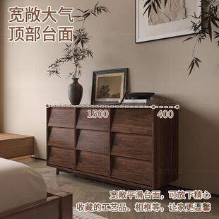 中古多风实木九斗柜矮柜抽屉柜客厅餐QLG边柜法式复置古层斗柜卧