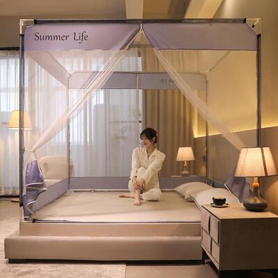 024年新款高级纹账儿童防摔帐家用免安装2三蚊开婴儿加厚QER蒙古