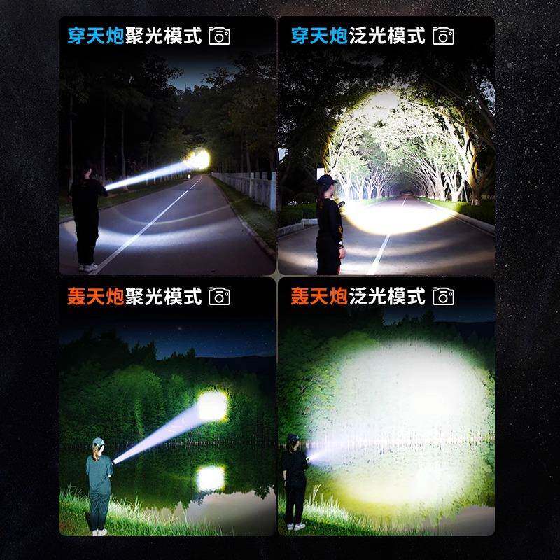 变新SF-656s款天火穿炮SST90激光珠强光铝合金手电灯筒伸缩焦户天