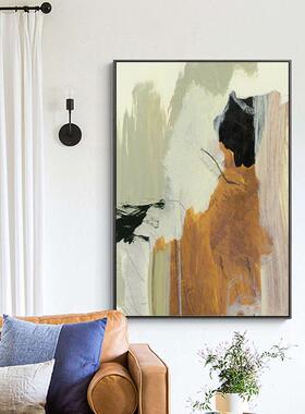 无序 现代简约客厅装饰画意式极简客厅绿色挂画抽象大气玄关壁画