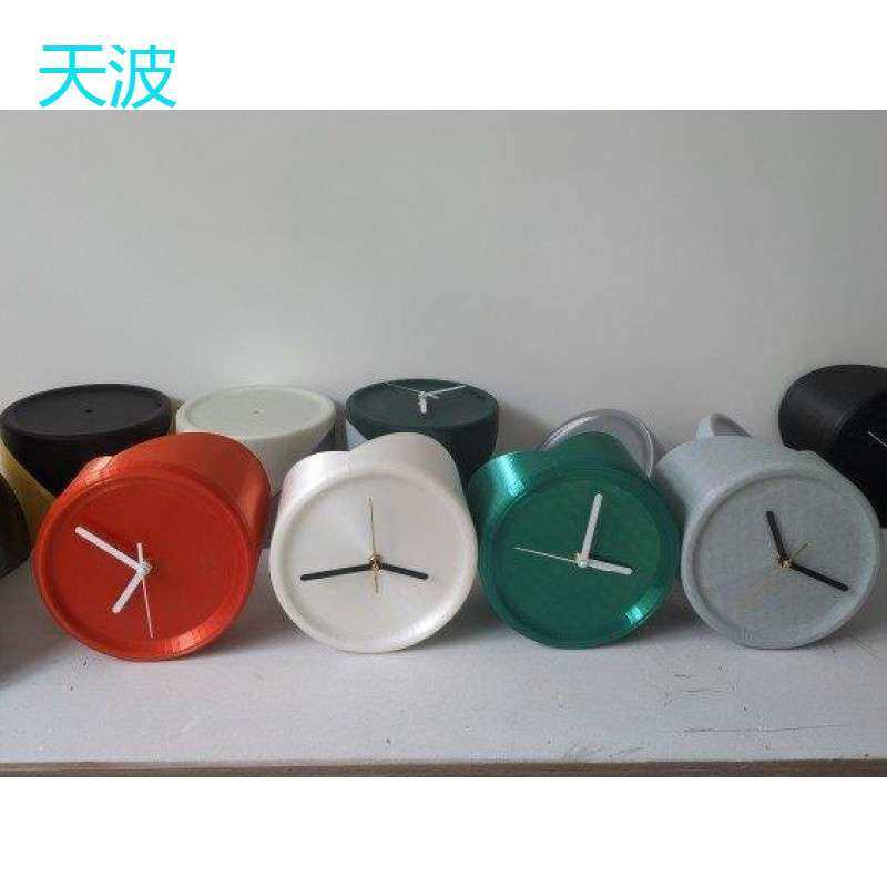 wpk装饰静音挂钟客厅免艺术纯色现代墙角钟打孔角遮孔科技简约