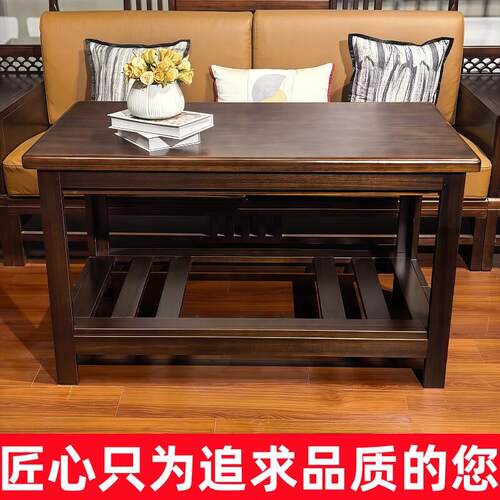 烤火桌子家用可折叠冬季简易炕桌餐桌新款实木长方形取暖桌烤火架