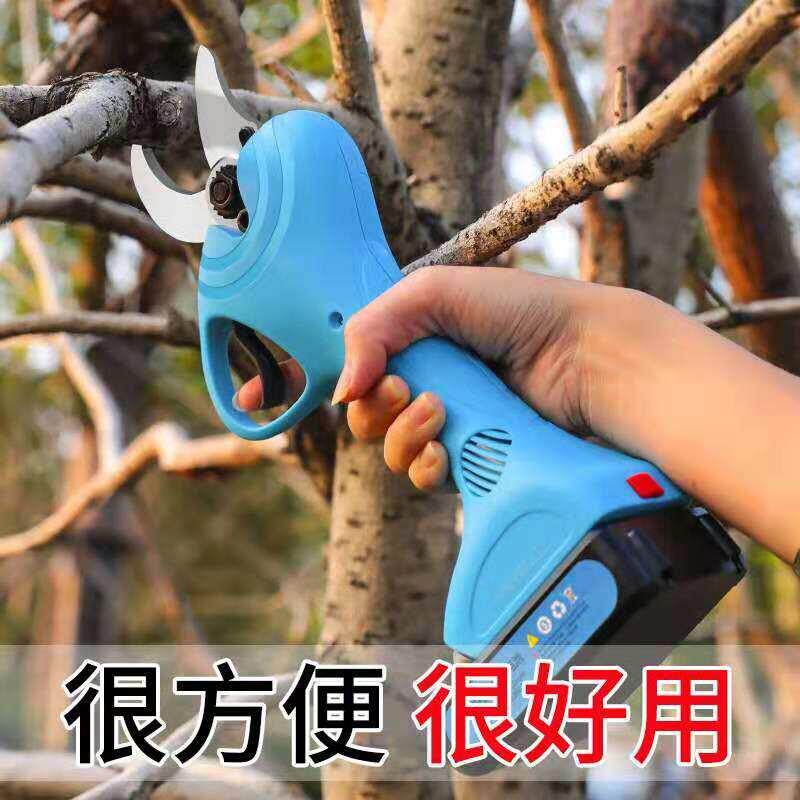 舒畅电动修枝剪电动果树剪刀充电式园林园艺电动修剪机树枝修枝机图片