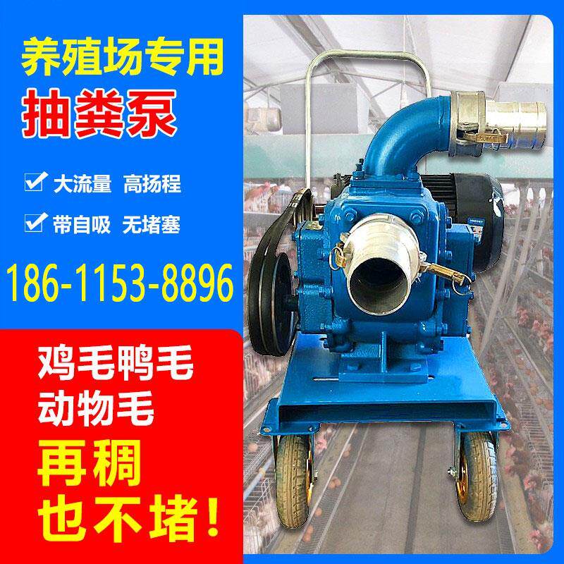 化粪池真空自吸泵 大功率污水泵 泽洋抽粪机铸铁材质清淤排污