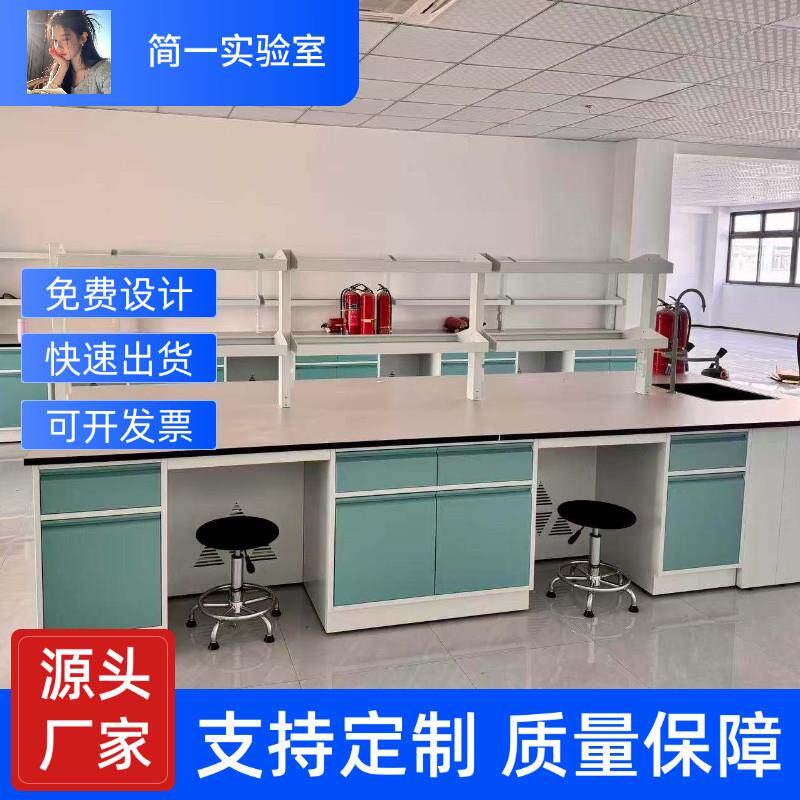 实验室专用钢木实验台天平台操作台中央台化验室专用桌子全钢柜子