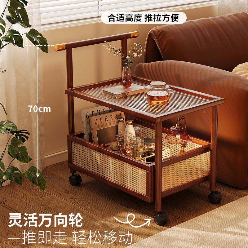 沙发边几移动可厅A2523侧边柜推中古风零食小客车床头置物架茶几,收纳整理,书桌收纳置物架,淘宝优惠券,粉丝福利购,淘宝优惠卷