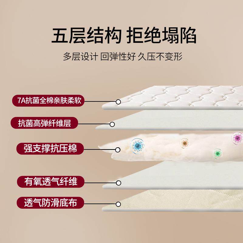 7A棉床垫垫褥家用12软单米租房垫床褥垫褥子可人定FS758606g^