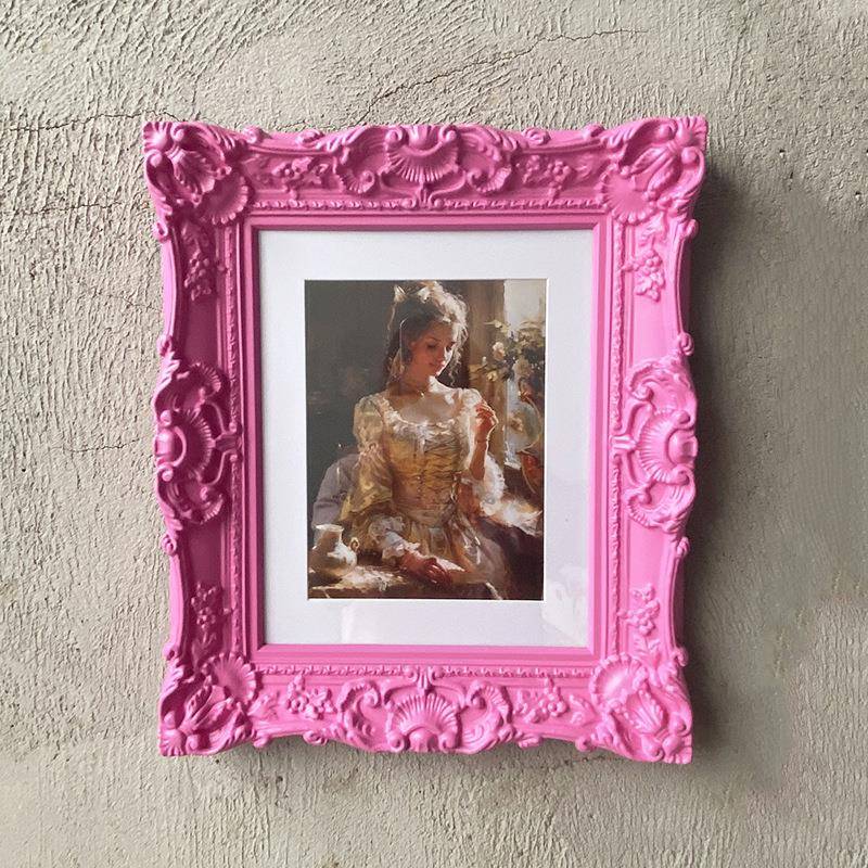 欧式片玄童关照片墙相框黑色描金儿相房挂墙装QTF饰照墙组合框挂