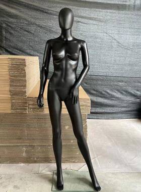 塑料模特黑色人示体模79799女全特身店模特服装模特服装模特道具