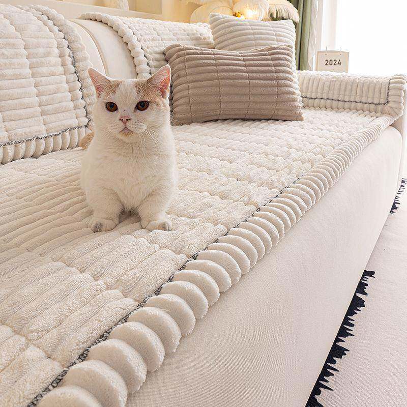 冬加厚沙发垫防毛滑绒保厂家直供简暖约实木坐垫季办公室皮沙发盖