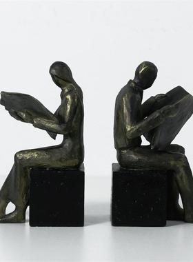 读书者摆风件阅读者雕像意玄关树1创书房客厅办公桌脂摆件欧式格