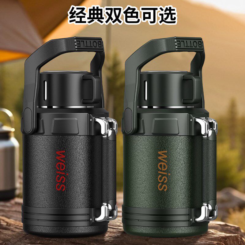 316不锈钢保温壶家用大容量3升便携热水暖瓶4L车载户外旅行保温杯