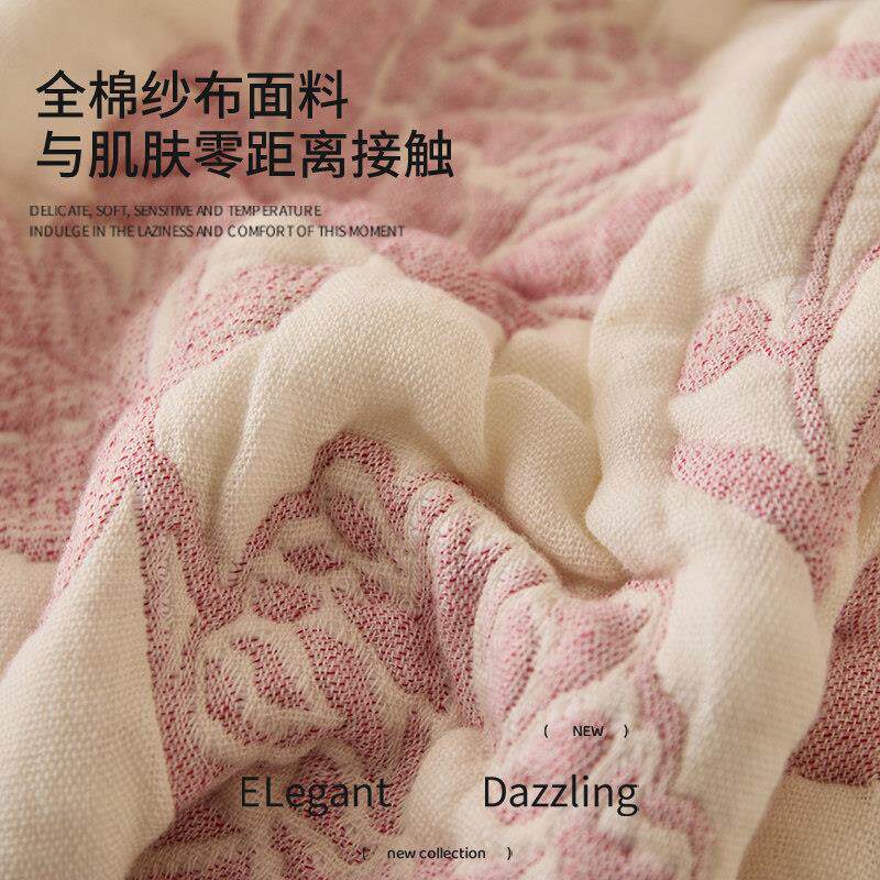全棉布泡芙A毛巾被类母婴级单D2026031人夏凉纱被公室午睡毯卧办