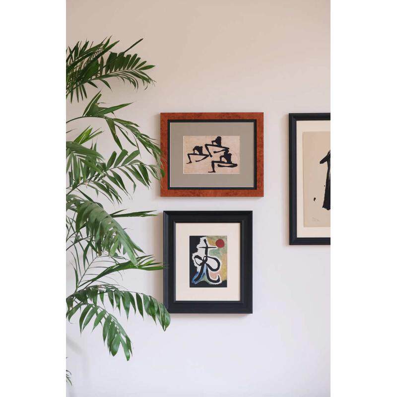 思考者席勒中古风挂画折中主义小装饰画抽象艺术设计感高级众现代