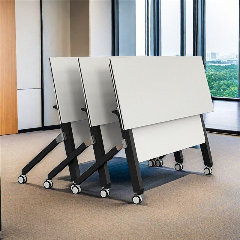 折叠会议培训桌椅组合辅导班双人课桌可移动拼接办公长条桌会议桌