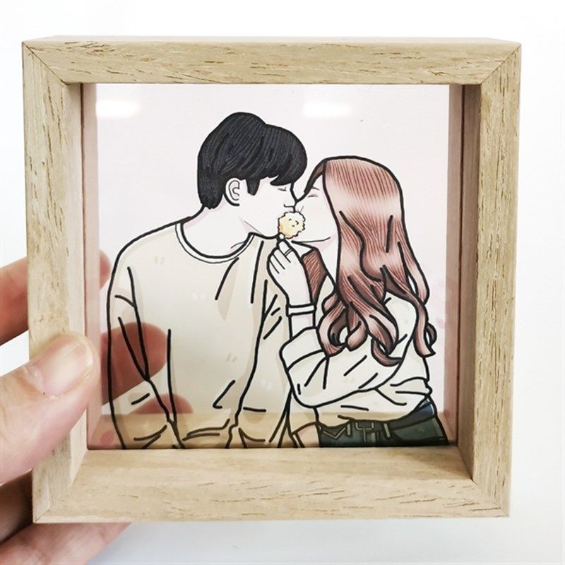 实木相框摆台 长方形透明玻璃框挂墙 创意透明框双面玻璃相框