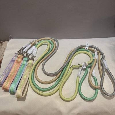 狗狗牵引绳圆绳P绳赛级P链大中小型犬训犬用外出防爆冲打结遛狗绳