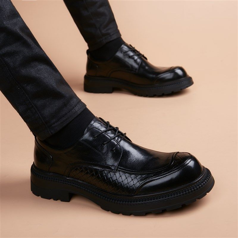 秋季高档英伦风男士头层牛皮商务正装皮鞋男真皮软底透气休闲男鞋,流行男鞋,正装皮鞋,淘宝优惠券,粉丝福利购,淘宝优惠卷