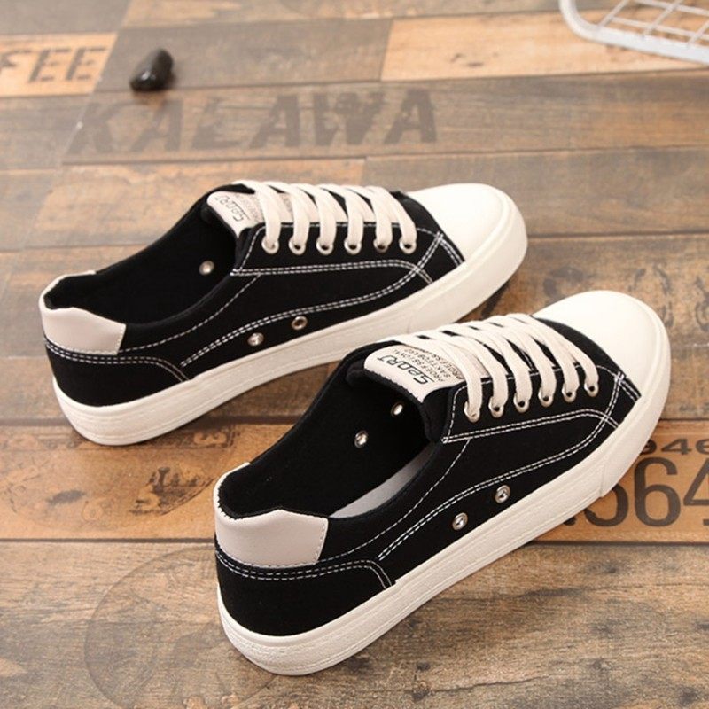 帆布鞋女大码40透气休闲女鞋41码平底百搭42学生43韩版黑色女板鞋,女鞋,帆布鞋,淘宝优惠券,粉丝福利购,淘宝优惠卷