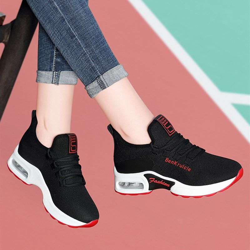 气垫运动鞋厚底鞋子跑步鞋2023新款女鞋休闲鞋春夏季旅游时尚鞋潮,女鞋,深口单鞋,淘宝优惠券,粉丝福利购,淘宝优惠卷