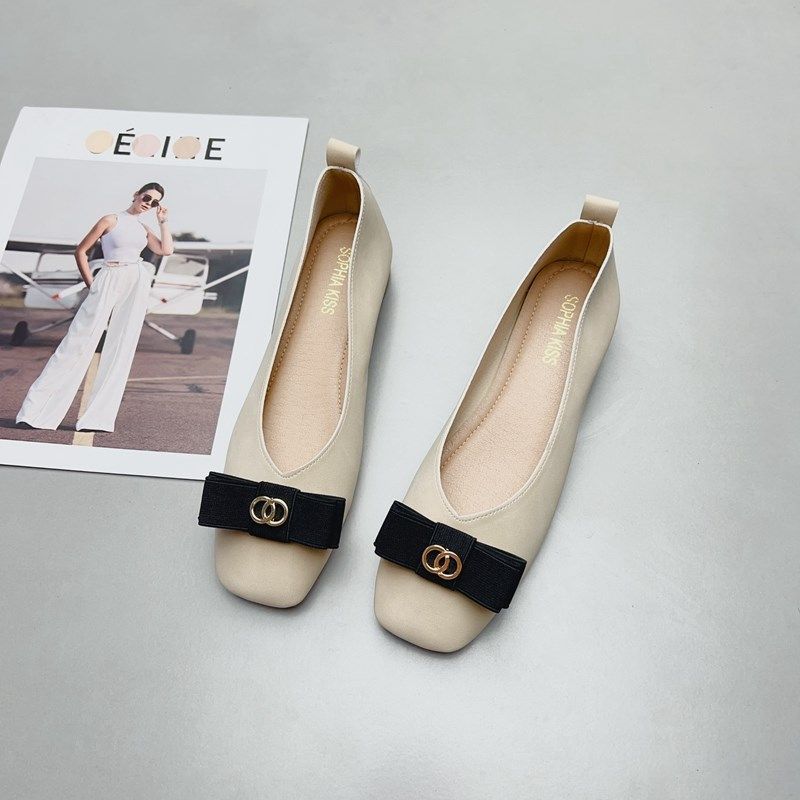 法式低跟小众鞋子女2025早春新款方头粗跟奶奶鞋复古大码软底单鞋,女鞋,浅口单鞋,淘宝优惠券,粉丝福利购,淘宝优惠卷