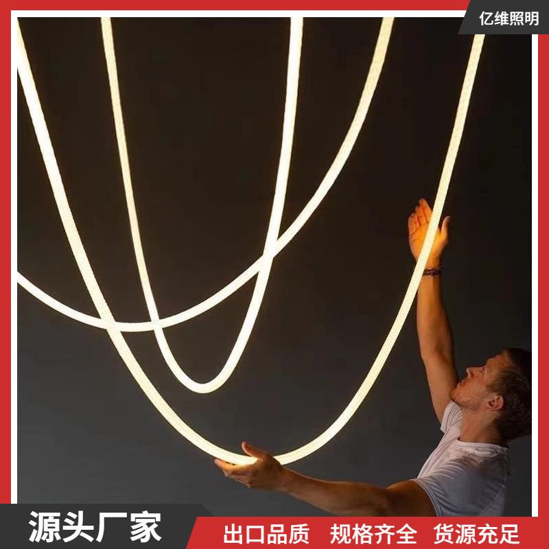 极简线条灯设计师客厅餐厅loft挑高挑空复式楼别墅楼梯间线条吊灯