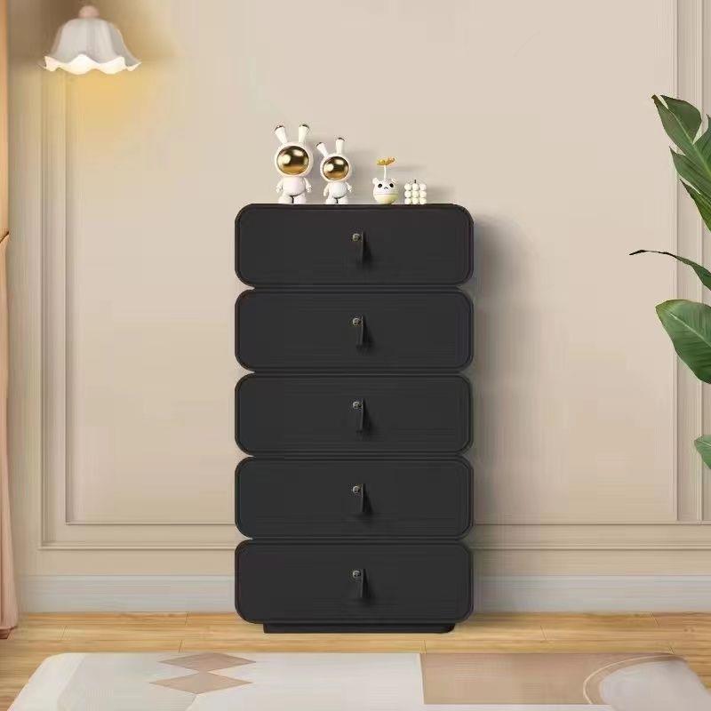 创意新款奶油风实木收纳柜简约整装四斗五斗柜客厅卧室靠墙抽屉