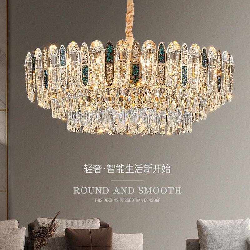 轻奢水晶灯客厅吊灯别墅大厅主灯2025新款高档大气主卧室餐厅灯具