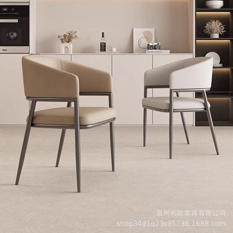 轻奢家用餐椅酒店椅子意式客厅靠背椅休闲现代简约极简洽谈书桌椅