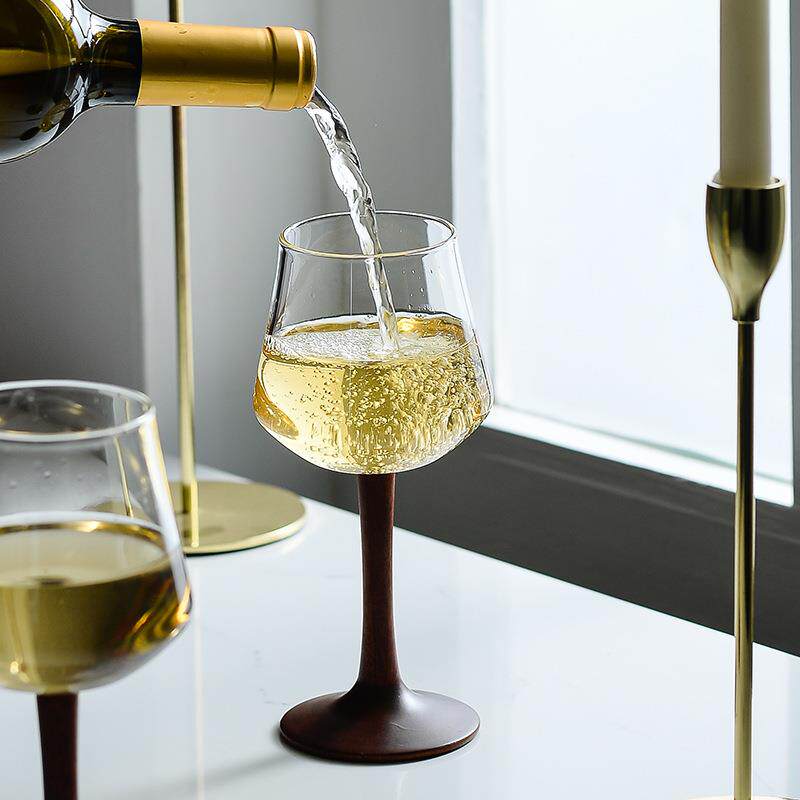 厂家直无品牌/销创意红酒杯特色木高脚玻璃杯务家居礼品质葡萄酒