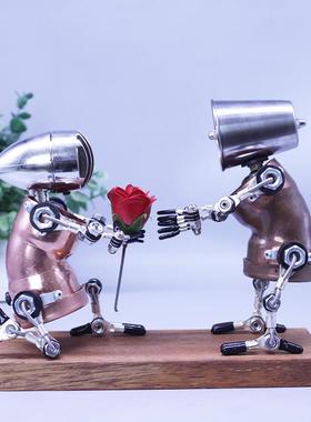 业风属朋克手工机器金人桌面摆装饰求婚暗恋工表MYJ白台件灯个性