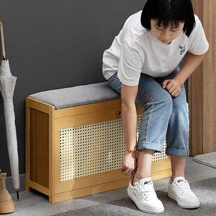 家用门级口玄换鞋凳沙关凳可坐RZI发式鞋凳穿鞋凳子一体鞋柜入户