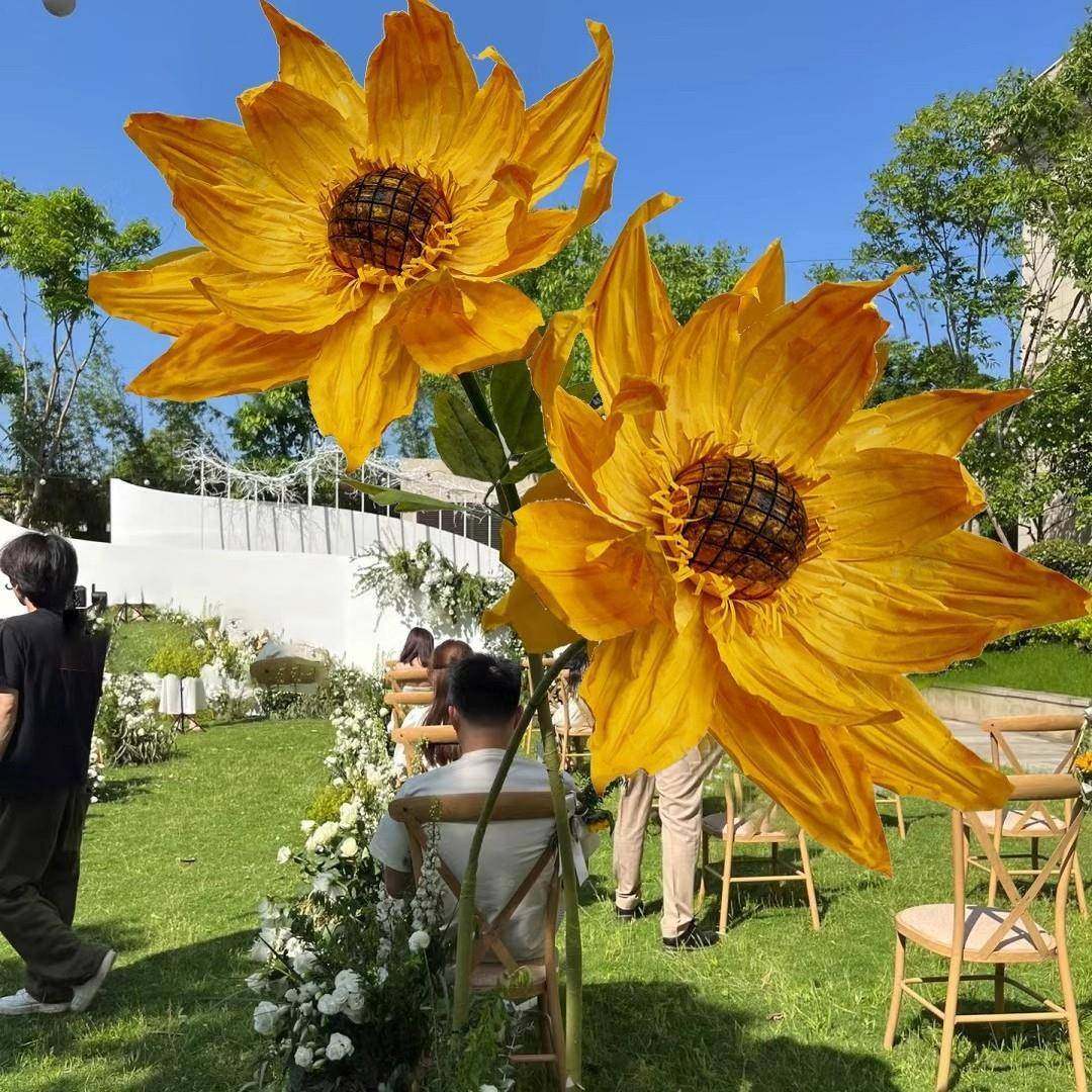 布立杆婚庆置手工网红婚礼艺橱窗影楼服装现场纸花向日纸葵巨型花,鲜花速递/花卉仿真/绿植园艺,仿真花,淘宝优惠券,粉丝福利购,淘宝优惠卷