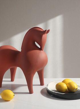 古树脂摆件饰ML风品现代极简抽象厅办公室玄马关客装饰北欧轻奢高