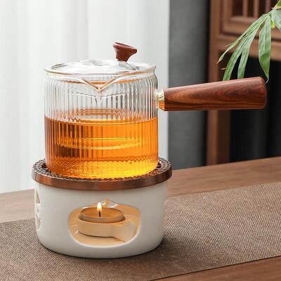 式蜡8458烛温中茶器套装暖茶炉座家用茶壶热温茶炉茶道围加炉底烤