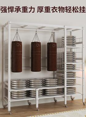 衣帽落地挂衣架架卧室带储物间柜衣帽占不空间床边放衣挂衣服AFA