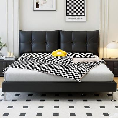 黑JI51561白简约风软包床头靠垫大靠背床新头罩洗榻榻米可款拆可