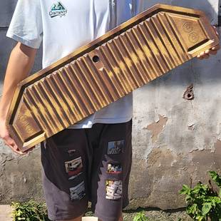 古养鱼鱼法缸DDV流水板60cm陶瓷木纹板打孔陶水缸创意长缸盆水板