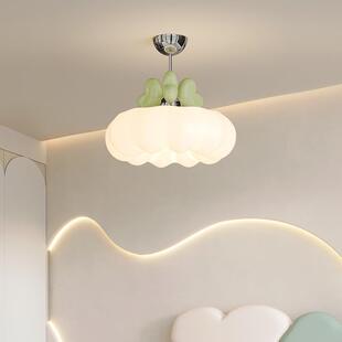 卧室吊灯奶油风卧6003吊灯灯室儿童房高护眼全光谱吊灯普瑞光可调