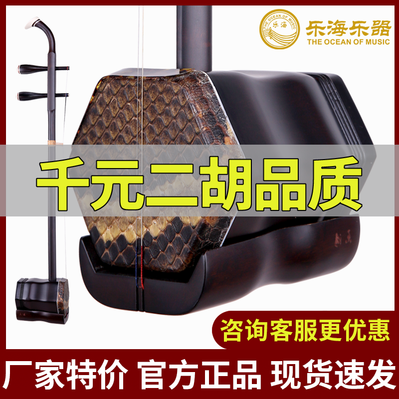 乐海二胡初学自学入门考级演奏成人阿诺古夷苏木硬木高端二胡琴