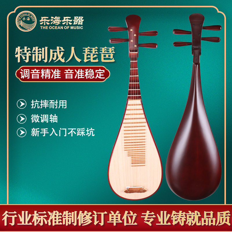 乐海琵琶化木素面典雅成人儿童9117自学考级专业演奏琵琶琴乐器