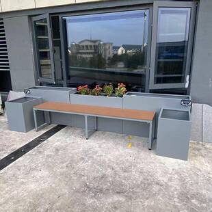 户外不锈钢方箱合长形售楼部广组场道路种2植箱花室外铁艺庭院花