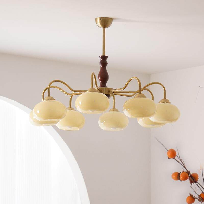 美复古风餐厅书房卧室a柿吊灯子侘寂中古vintge田园实式木339客厅