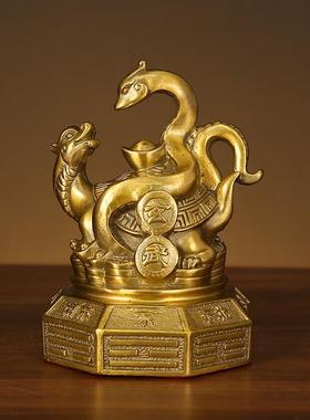 GKJ铜四摆神兽玄件铜青龙白虎朱雀武神铜四方摆件家居工艺礼品摆