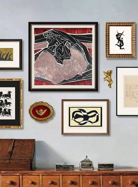 现代简中TOL古风客厅约装饰画小组众高级感抽象艺画术挂玄关餐厅