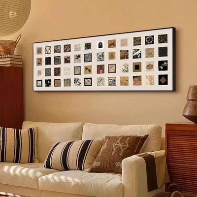 法式复古风卧室装饰画床头画al202406主卧房间厅横版大挂客画沙气