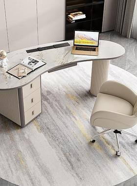 轻奢书椅皮艺可办升降旋转桌47121移动设计高师靠背扶手椅现代公