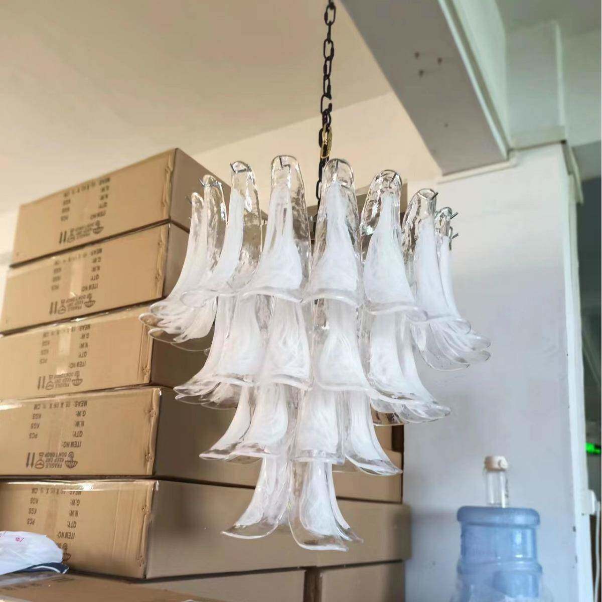 全光护眼中古云雾手工玻璃吊吊灯式复古客厅轻谱奢餐87621厅马蹄