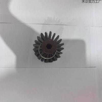 新款IMN滚无不锈钢轮烧烤刷充电带灯刷毛清除专食用品级清洁棕色